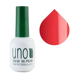Uno Гель-лак для ногтей / Coral 049, красно-оранжевый, 12 мл 545910 13360 
