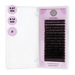 Enigma Ресницы на ленте Микс 16 линий 8-14 мм, D, 0,07 мм, мокка 545958 17847 