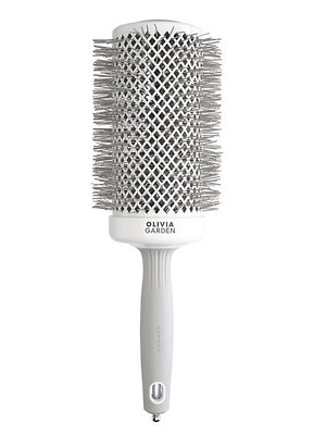Olivia Garden Термобрашинг для укладки волос / Expert Blowout Speed XL Wavy Bristles White & Grey, 65 мм, бело-серый 546066 24347 