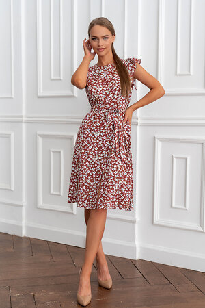 Open-style Платье 546243 5327 бордовый/белый