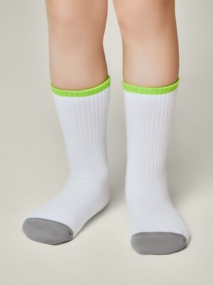 CONTE-KIDS Носки 546358 ACTIVE 20С-167СП белый-салатовый