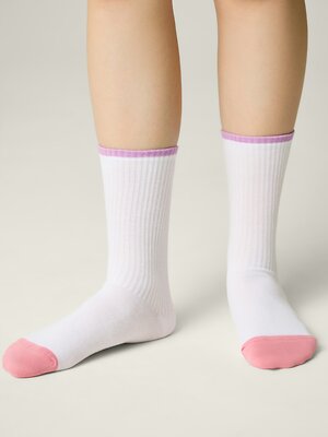 CONTE-KIDS Носки 546360 ACTIVE 20С-167СП белый-сиреневый