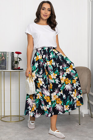LT Collection Юбка 546459 Ю14022-10М темно-синий/мультиколор