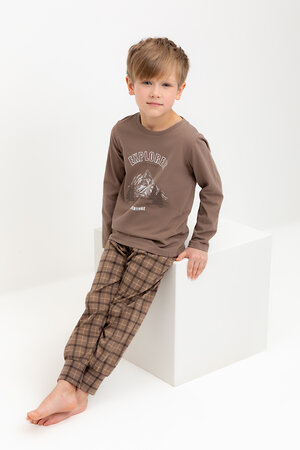 CROCKID Пижама 547465 К 1606 сосновая кора, праздничная клетка