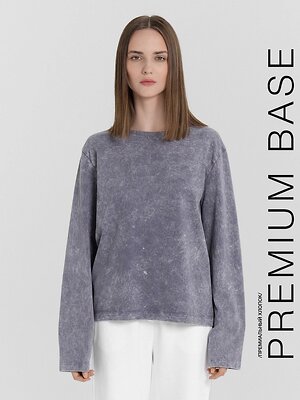 MARK FORMELLE Джемпер 548034 122768 ACID WASH серый +печать