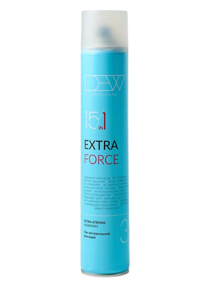 DEW Professional Лак для волос экстрасильной фиксации / 15 in 1 Extra Force, 500 мл 548636 27960 