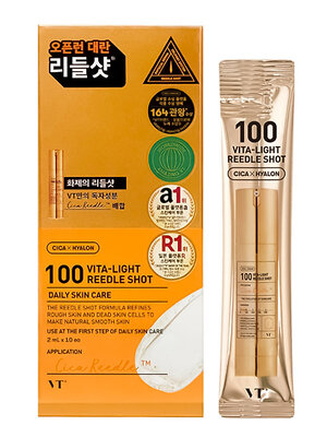 VT Cosmetics Бустер-сыворотка для лица с микроиглами и витамином C / Vita-Light Reedle Shot 100 Stick, 10 x 2 мл 548851 27946 