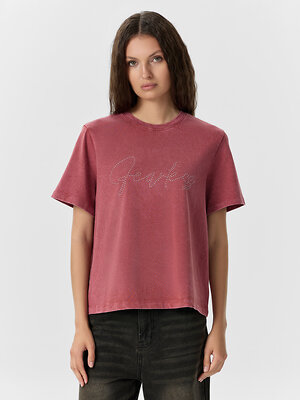 MARK FORMELLE Джемпер 549090 112512 терракотовый acid wash +печать
