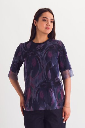 Braslava Футболка 549210 5311-2 светло-фиолетовый розовый с рисунком / тёмно-синий