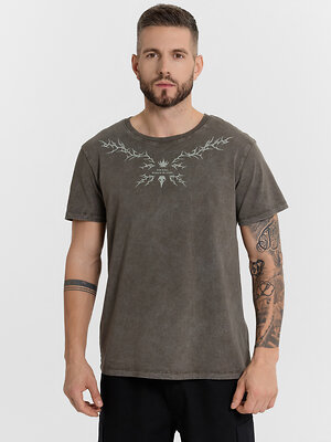 MARK FORMELLE Футболка 550049 111773 ACID WASH т.оливковый +печать