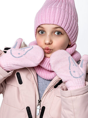 NIKASTYLE Варежки 550507 14з17025 светло-розовый