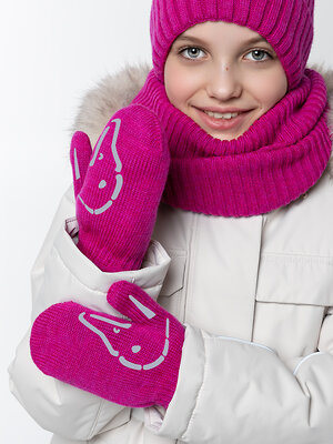 NIKASTYLE Варежки 550511 14з17025 ягода