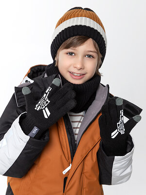 NIKASTYLE Перчатки 550532 15з17125 черный принт