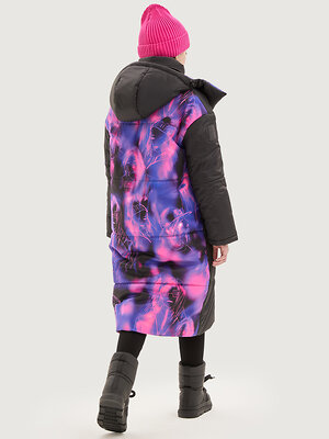 NIKASTYLE Пальто 550605 6з9225 черный/фуксия