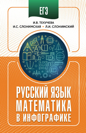 АСТ Слонимская И.С., Слонимский Л.И., Текучева И.В. "ЕГЭ. Русский язык и математика в инфографике" 551313 978-5-17-178139-2 