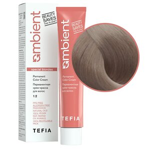 TEFIA  Ambient 1018 Перманентная крем-краска для волос / Специальный блондин пепельно-коричневый, 60 мл 551908 22241 