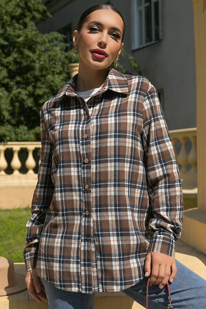 LT Collection Рубашка 552567 Б14144-7М коричневый