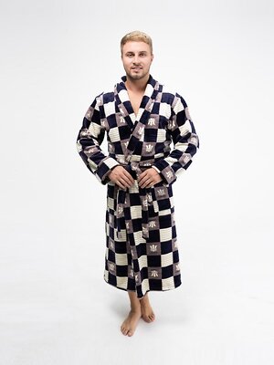 Текс-плюс Халат 553746 НФ-00155827 Синий,молочный
