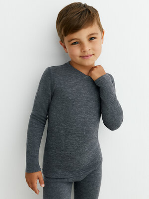 Omsa Лонгслив 553895 OMSA kids 431 3D  Лонгслив для мальчика «Термо» Grigio (Серый)