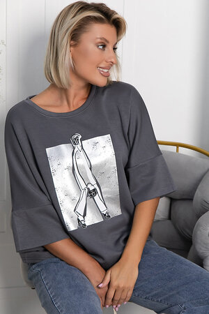 LT Collection Блуза 555480 Б14203-20М серый
