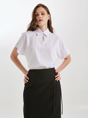 PRIZ Блузка 555621 220807-5074 белый
