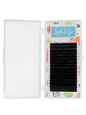Lash&Go Ресницы на ленте Микс 16 линий 7-14 мм, D, 0,15 мм, черный 555662 12646 