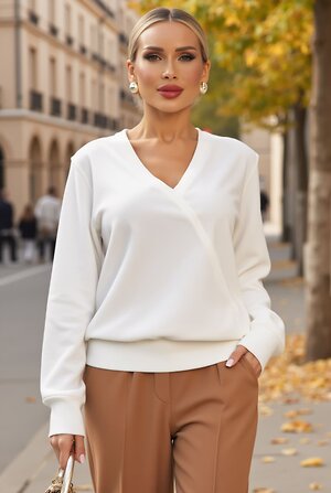 LT Collection Джемпер 555976 Б14237-34М молочный
