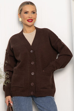 LT Collection Кардиган 555978 Б14234-20М коричневый