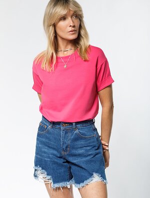 VILATTE Футболка 556485 D49.830 цикламеновый