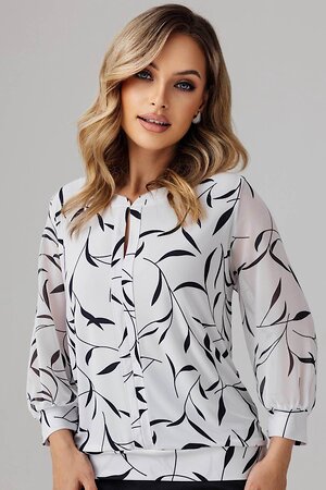 RISE Блузка 556687 1986/14 Белый, синий