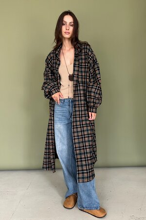 RISE Рубашка 556691 AUTUMN046/03 Бежевый, зелёный