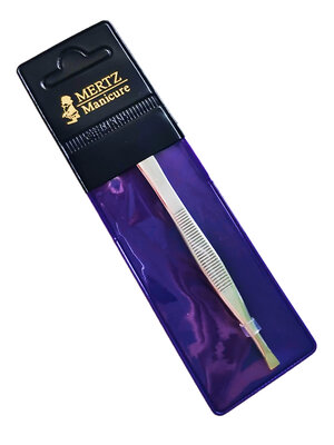 Mertz Пинцет косметический для коррекции бровей прямой 207N, 9 см 556985 19134 