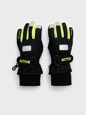 PLAYTODAY Перчатки 557444 32412964 черный,светло-зеленый
