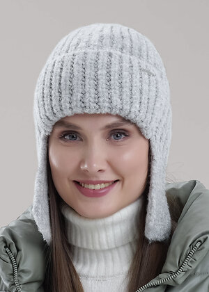 CLEVER Шапка 557602 454321фэш флис св.серый