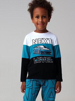 PLAYTODAY Фуфайка 557616 32512310 черный,белый,бирюзовый