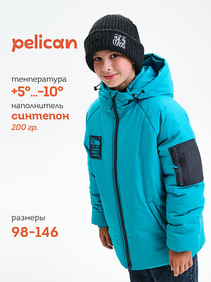 PELICAN Куртка 558296 BZBL3377 Изумрудный