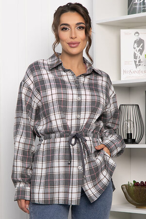LT Collection Рубашка 558447 Б14276-4М серый