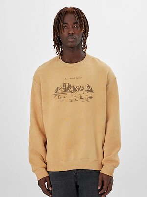 MARK FORMELLE Свитшот 558513 121901 ACID WASH песчаный +печать