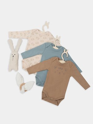MARK FORMELLE Боди детское 558949 13016-3 тигрята на пудре +песочный +сланец