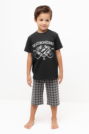 CROCKID Пижама 559512 К 1528 черный песок, клетка