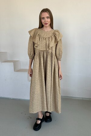 RISE Платье 560845 STREET074/03 Бежевый, бордовый
