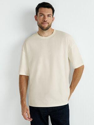 Omsa Футболка 561283 OmT_U 1302 Футболка мужская OVERSIZE, CO Avorio (Молочный)