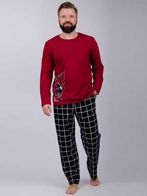Malina Пижама 561385 3160др бордовый/тёмно-синий