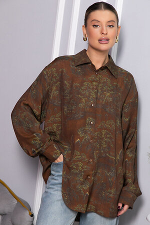 LT Collection Блуза 563080 Б14433-5М коричневый