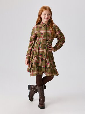 Acoola Платье 563320 20210200764 зеленая клетка