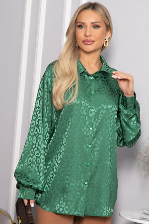 LT Collection Рубашка 563491 Б14504-7М зеленый