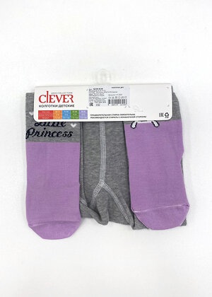 CLEVER Колготки 564491 КД190 68-86 меланж серый