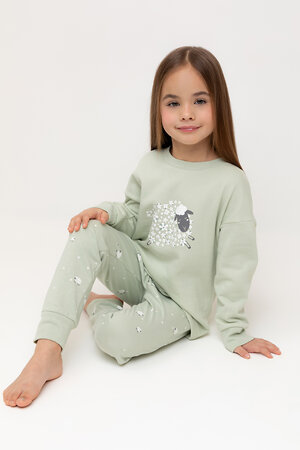 CROCKID Пижама 564956 К 1567 морская пена, овечки