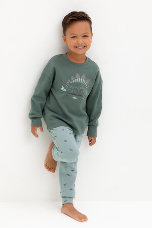 CROCKID Пижама 564959 К 1567 зеленый мох, динозавры