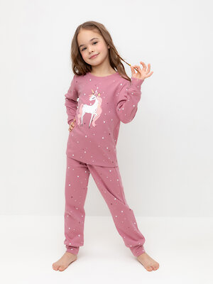 CROCKID Пижама 564969 К 1621 пепельная роза, звездочки